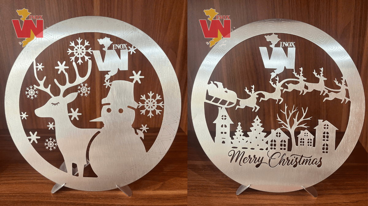 Biểu Trưng Để Bàn Chủ Đề Noel - Mẫu Tuần Lộc & Người Tuyết & Mẫu Đêm Giáng Sinh
