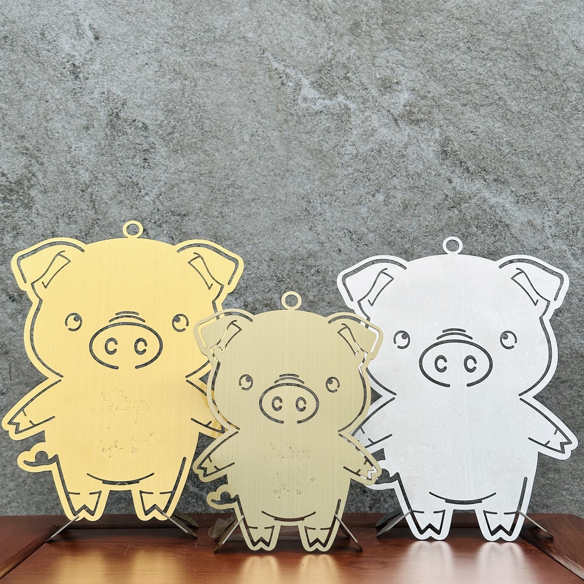 ảnh lợn (hợi) inox 304