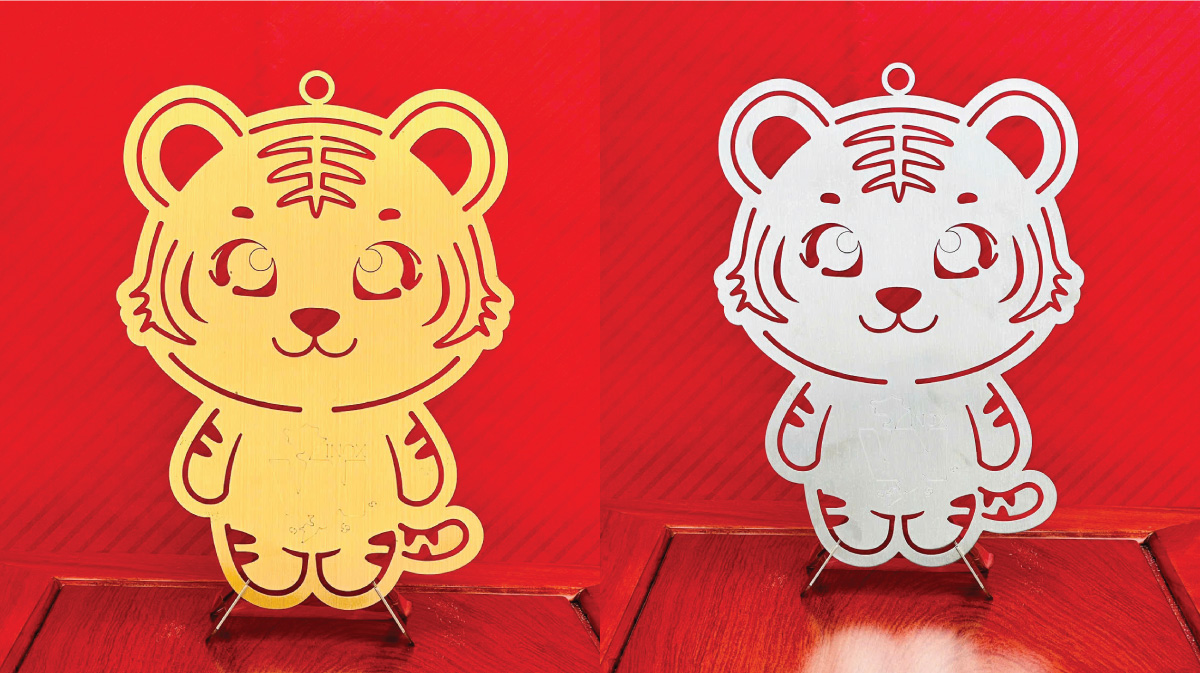 Hổ (Dần) inox 304 trang trí, quà tặng