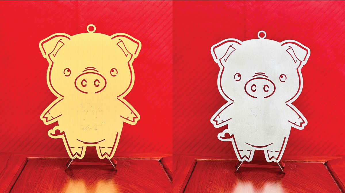 Lợn (Hợi) inox 304 trang trí, quà tặng