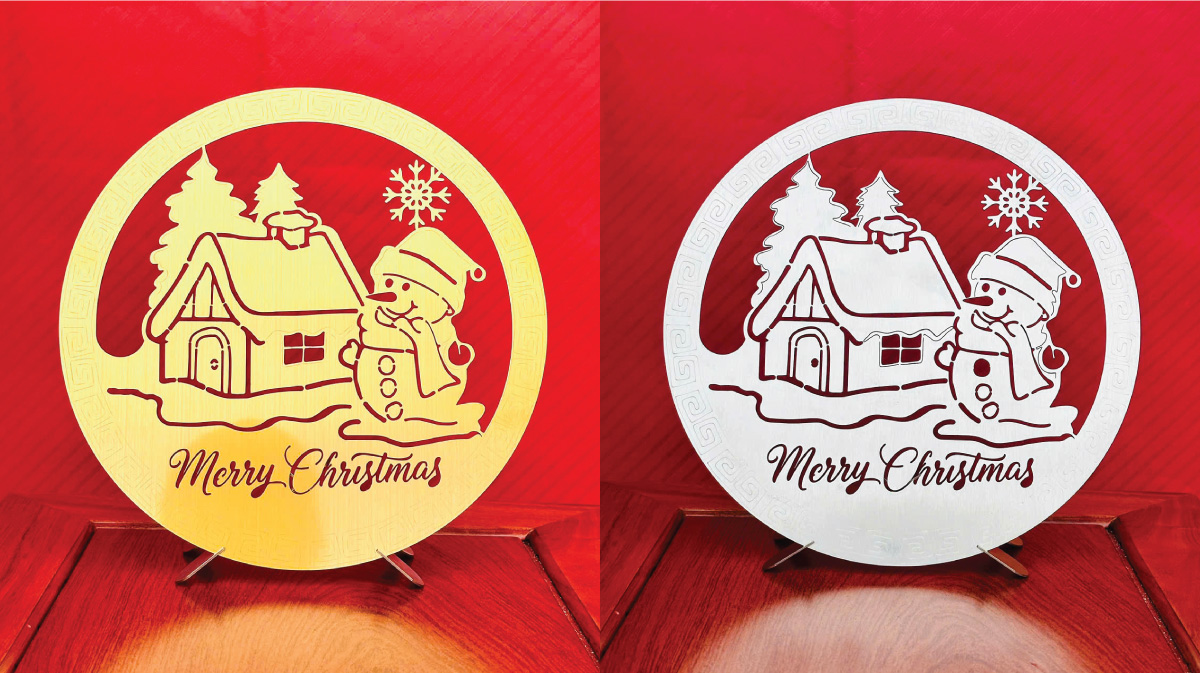 Tranh Ngôi nhà tuyết inox