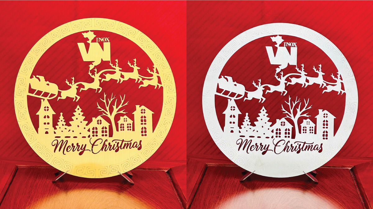 Tranh đêm giáng sinh inox