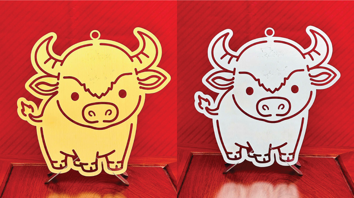 Trâu (Sửu) inox 304 quà tặng, trang trí