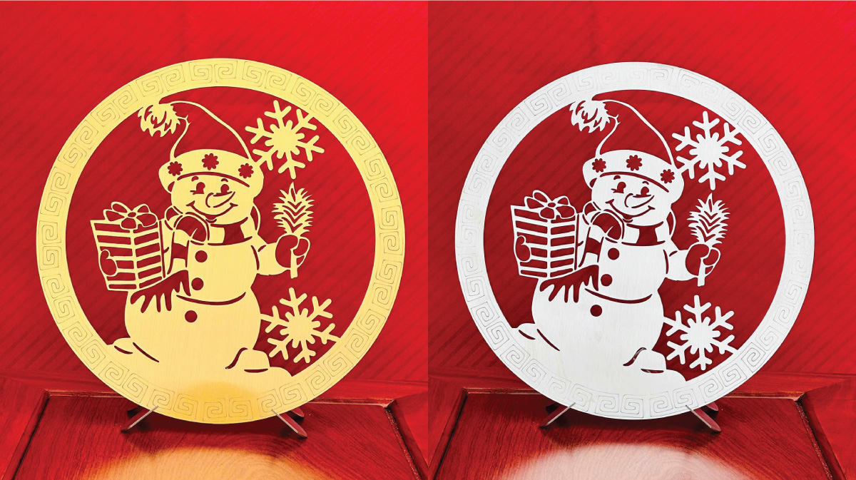 Tranh người tuyết inox