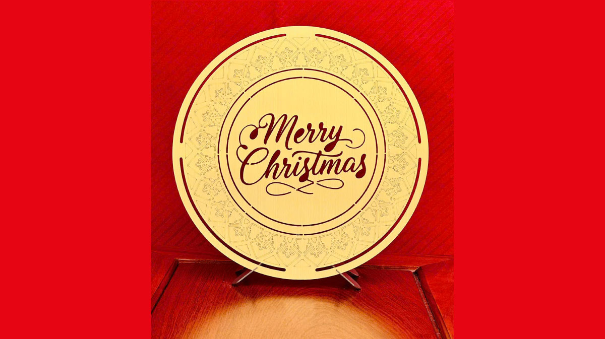 Móc treo đĩa giáng sinh Merry Christmas