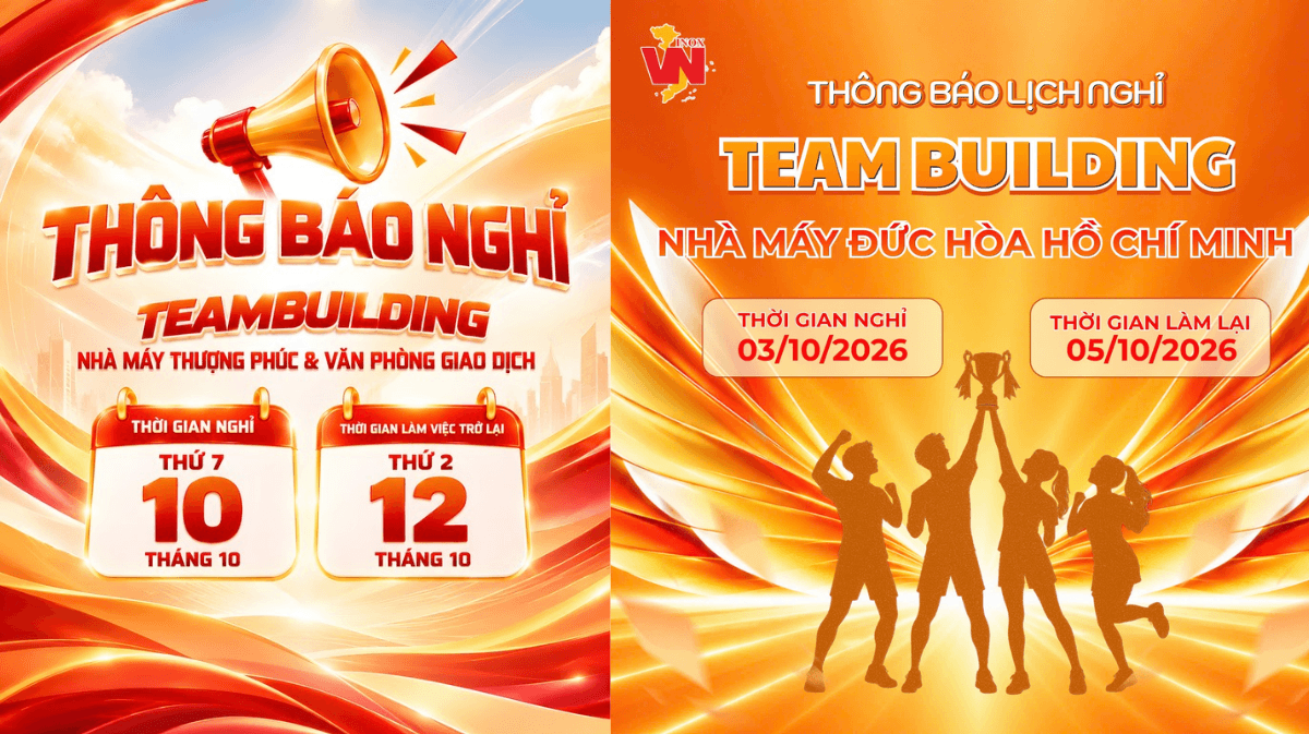 Inox Việt Nam thông báo Lịch nghỉ Teambuilding Qúy III/2026